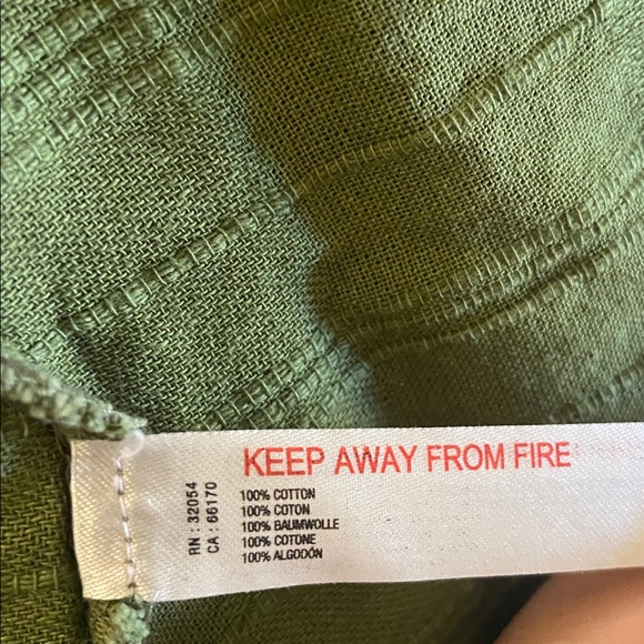 Sz S Free People Textured Green 100% Cotton Long Dress - Picture 5 of 5